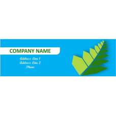 Green Leaf Return Address Lable